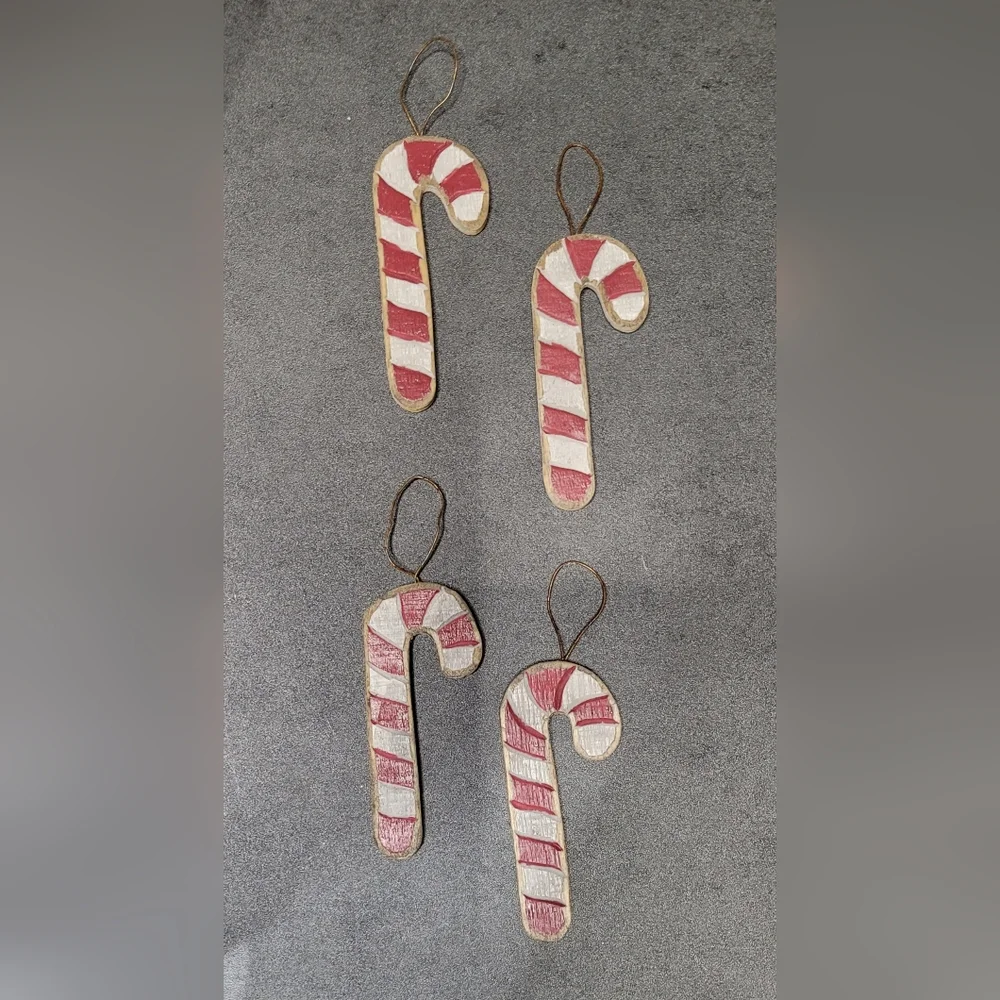 Hobby Lobby Rustic Candy Cane Ornaments Set of 4